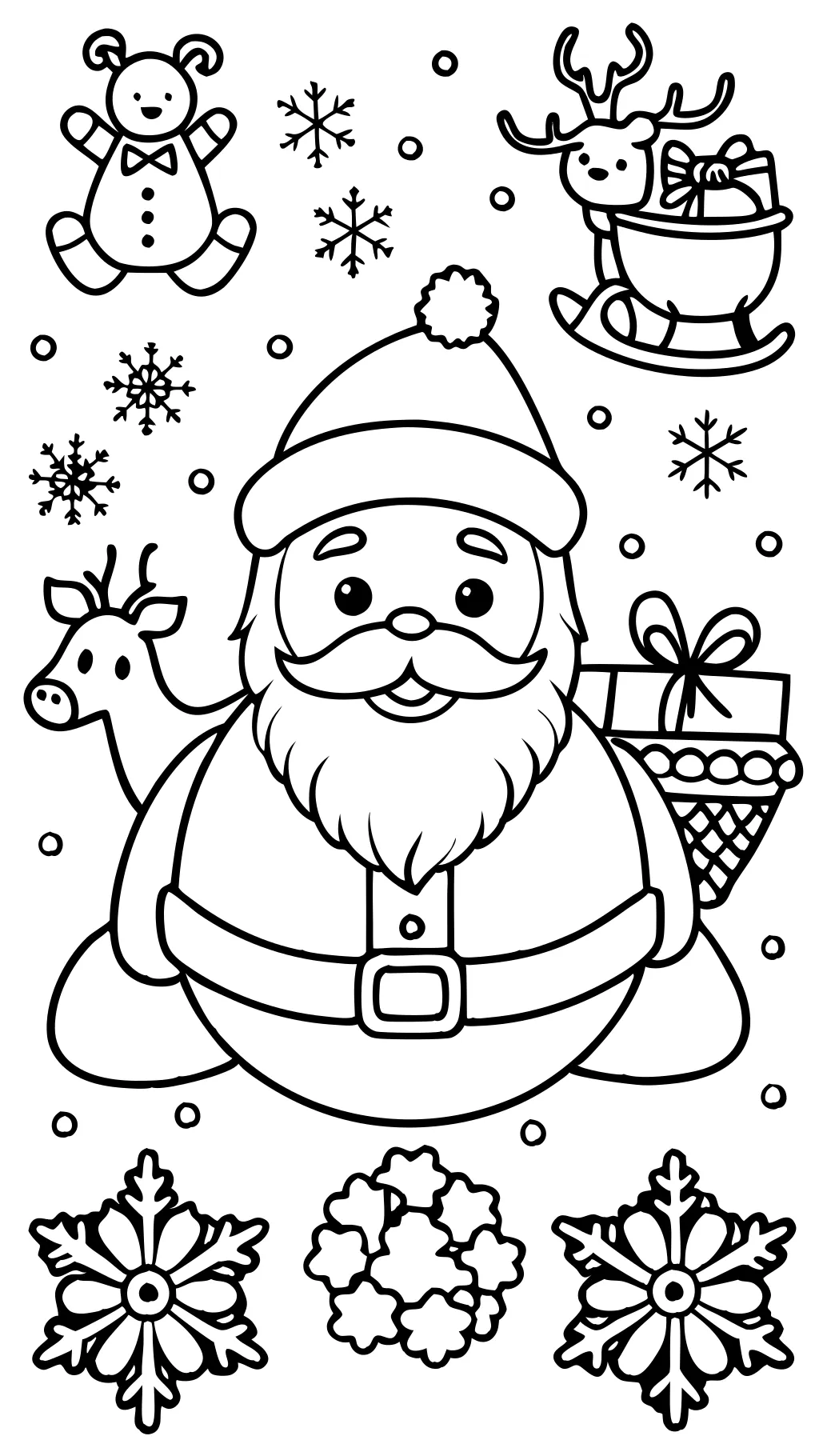 coloriage du Père Noël